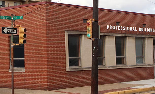 Red brick building in New Kensington, Pennsylvania